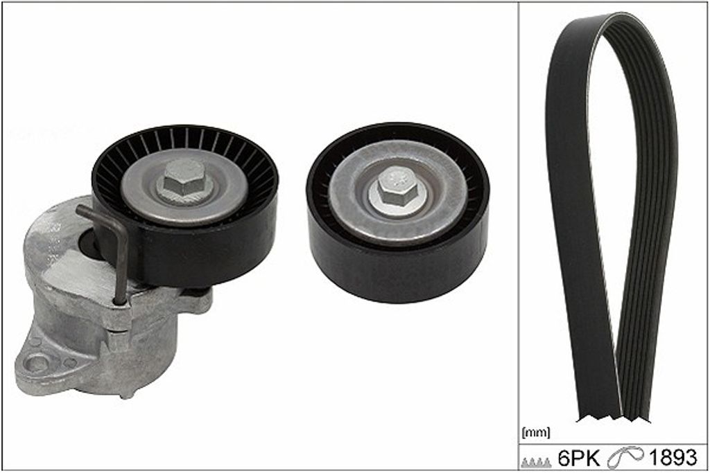 INA 529 0349 10 Keilrippenriemensatz für OPEL Astra J Sports Tourer (P10)