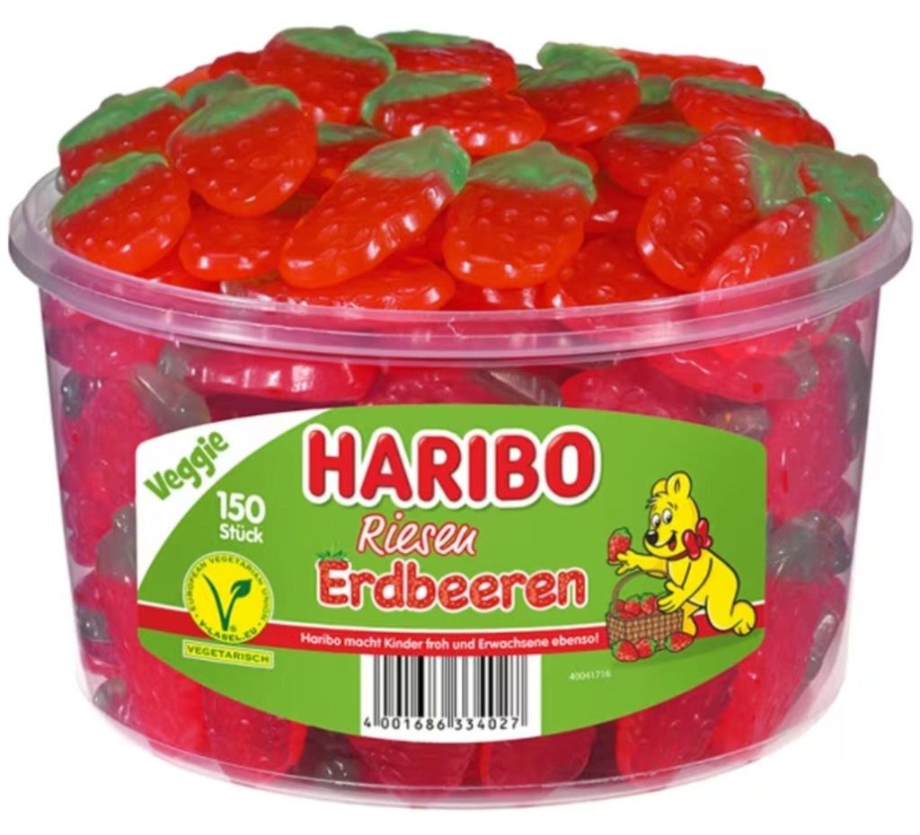 3x Haribo 139616006 Lattina di Erdberen Gigante con 150 Immagine del prodotto 