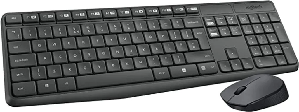 Kit Logitech MK235 : Fini les Câbles Encombrants avec ce Duo sans Fil Gris