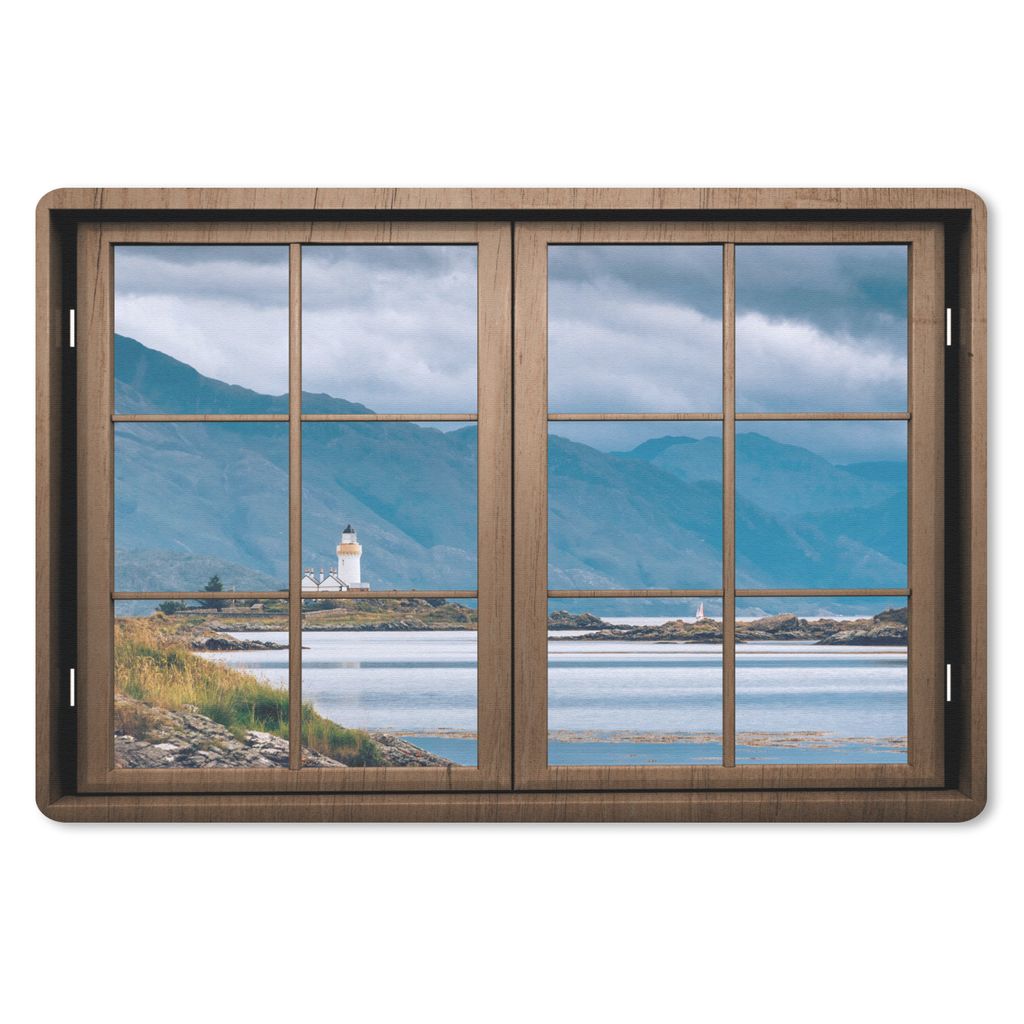 MuchoWow Mauspad Mousepad Aussicht - Wasser - Leuchtturm 27x18 cm - Mousepads - Maus Mat - Pad - Mausunterlage - Büroartikel - Desk Matten