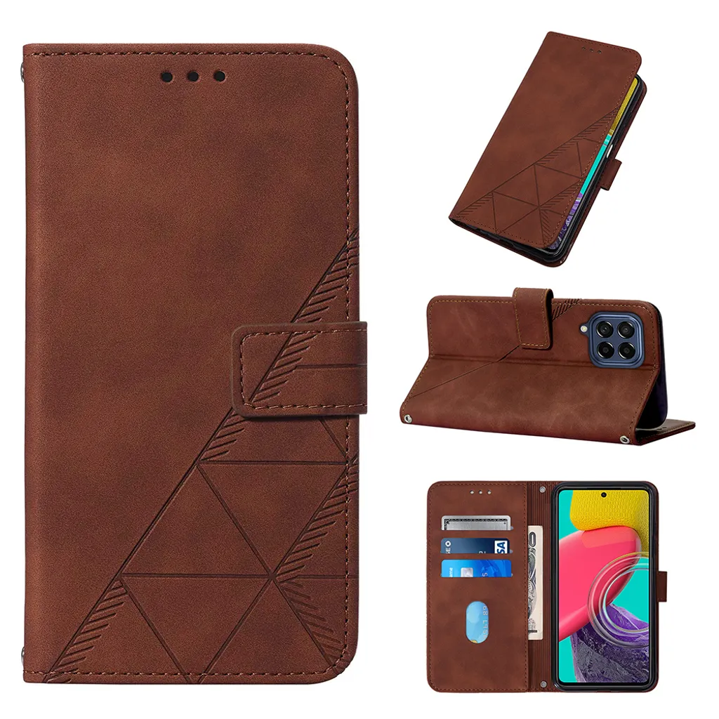 Custodia Portafoglio in Pelle PU con Finitura Scamosciata Compatibile con Doro 8080, Flip Cover Magnetica con Tasche per Carte (Marrone chiaro