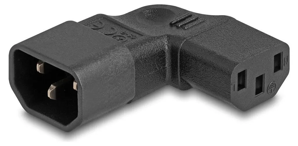 Delock 80474 Adattatore IEC C14-C13 90 Gradi - Qualità Professionale