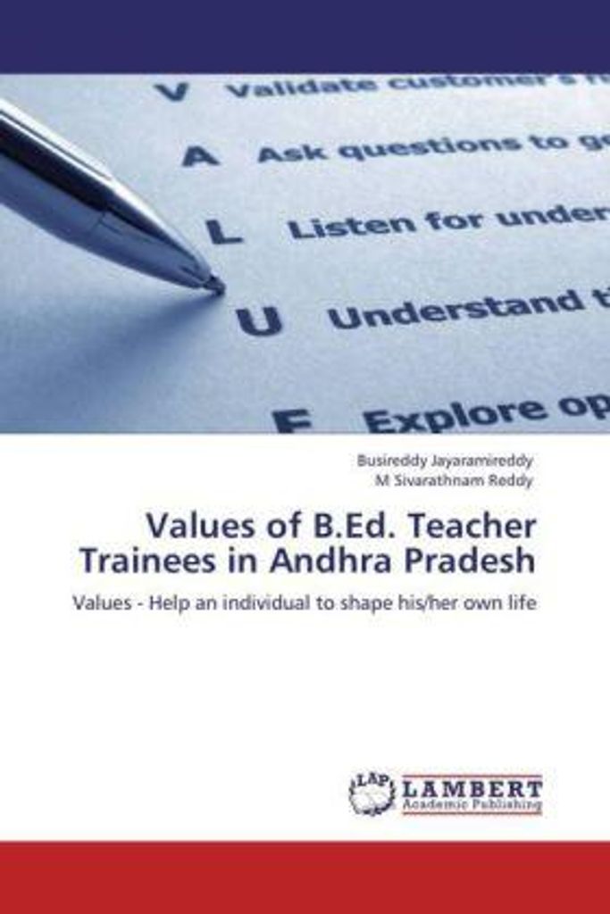 Values of B.Ed. Teacher Trainees in Andhra Pradesh