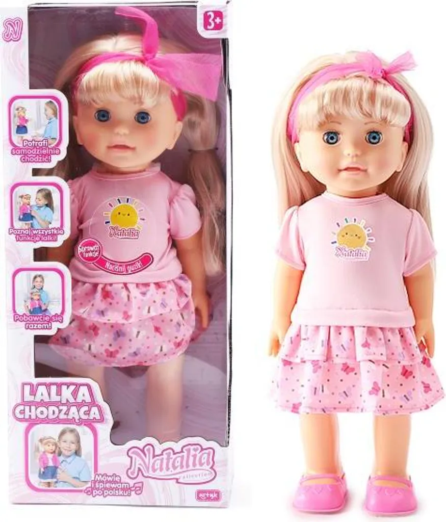 Natalia poupée marchante 40cm - Jouet interactif réaliste pour enfant