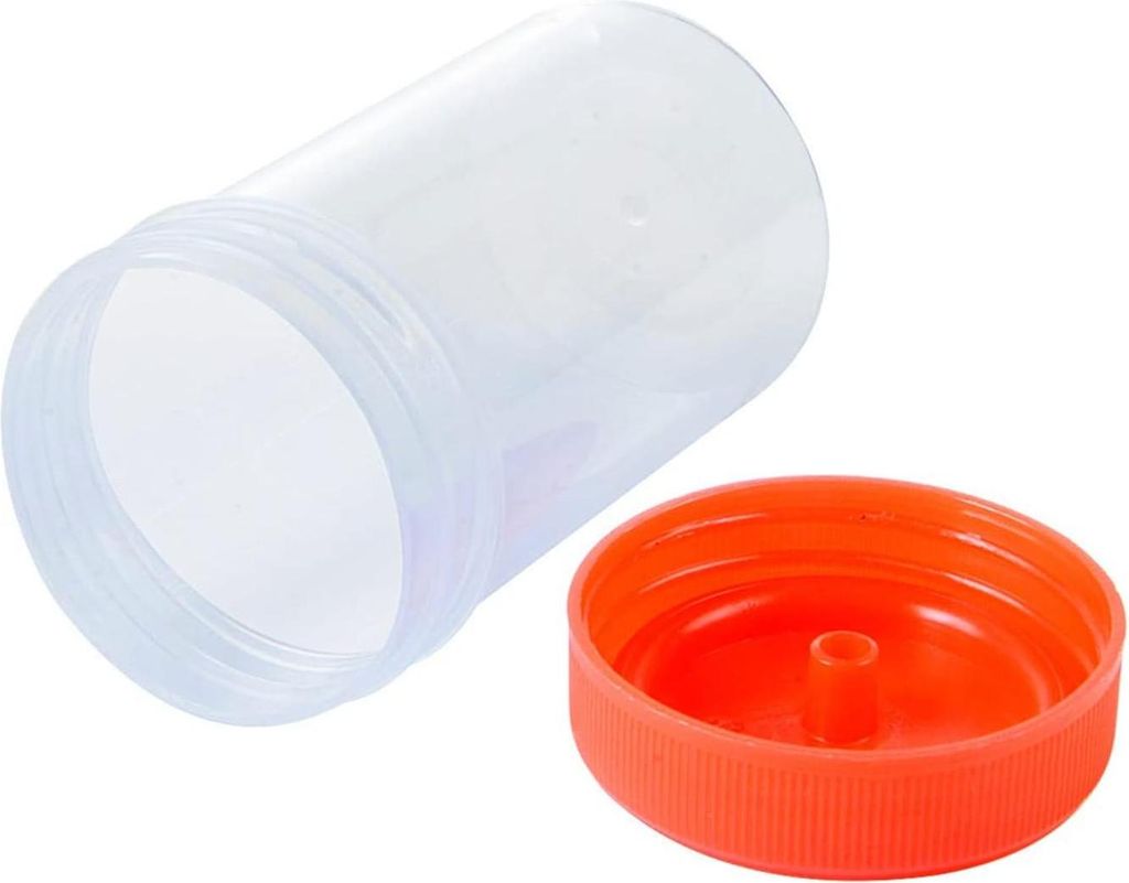60 ml Kunststoff-Monsterbecher Urin versiegelte Container mit Schraubdeckel - 10 Stück