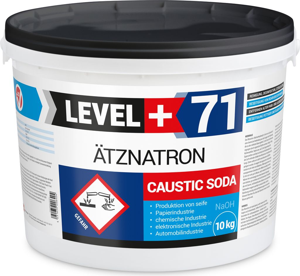 Kaustisches Soda 1St. EIMER 10kg NaOH, Natriumhydroxid Ätznatron, RM71