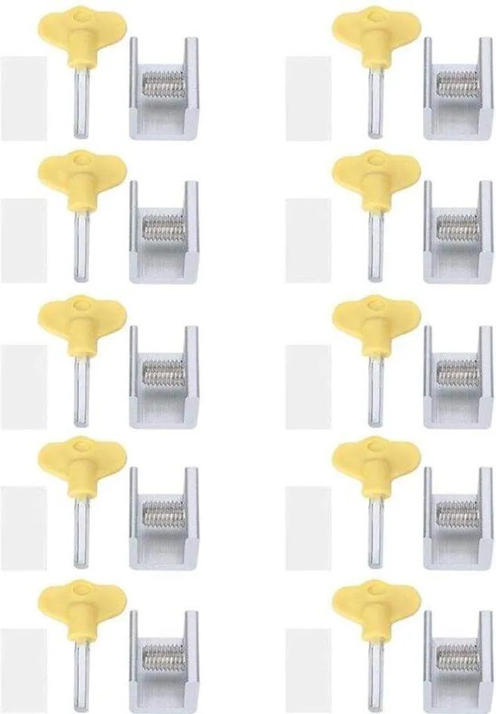 Kit sécurité pour verrous de fenêtre coulissante - Lot de 10 pièces