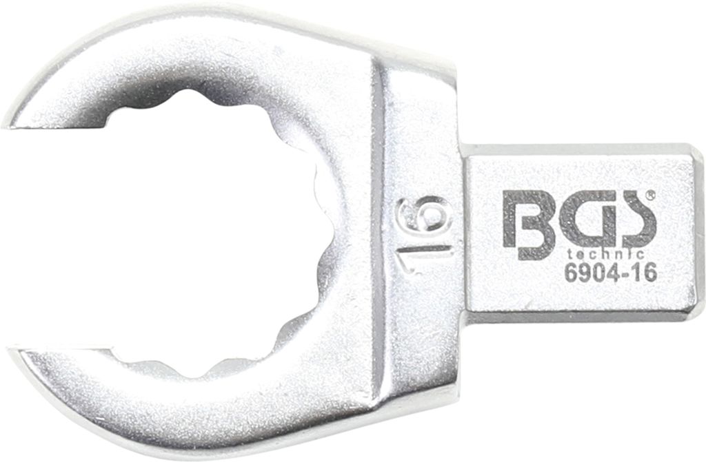 BGS 6904-16 Einsteck-Ringschlüssel, offen, 16 mm Aufnahme 9 x 12 mm