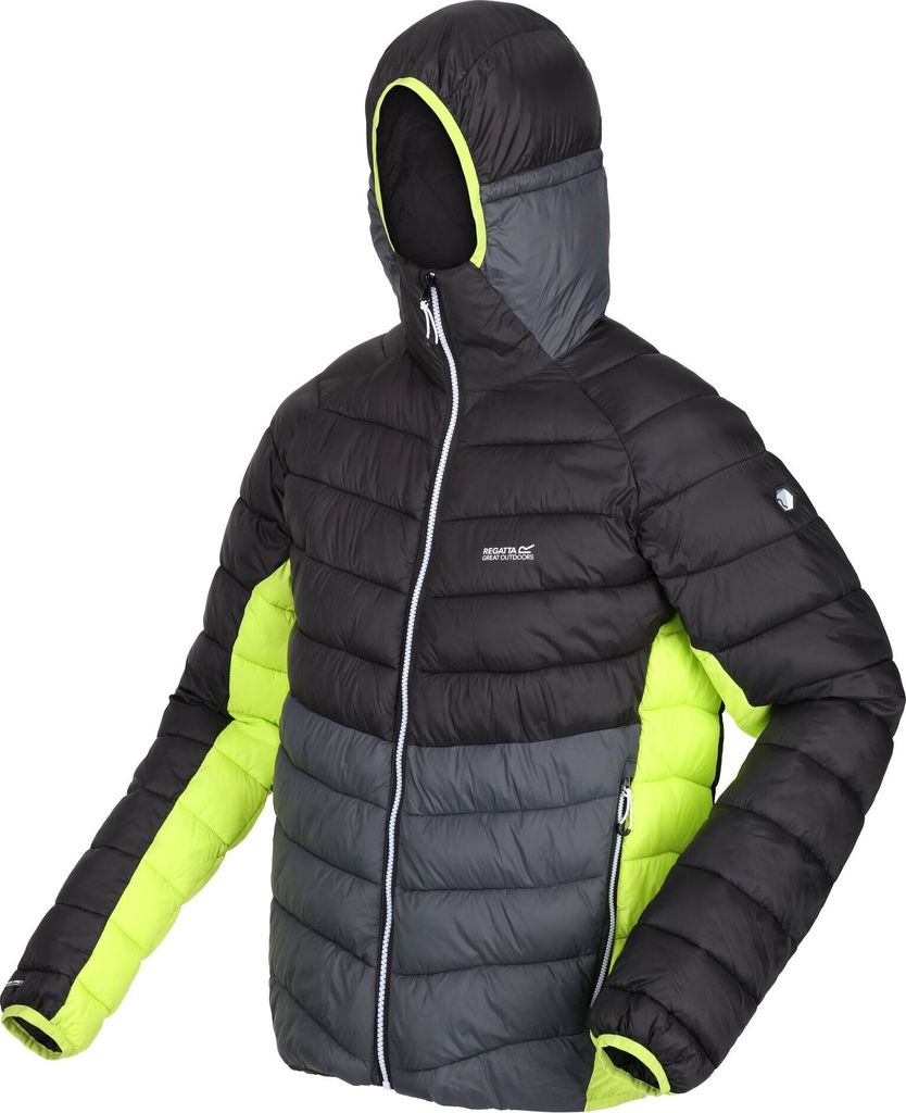 Regatta Steppjacke / Übergangsjacke Herren mit Kapuze, Größe:L, Farbe:Schwarz