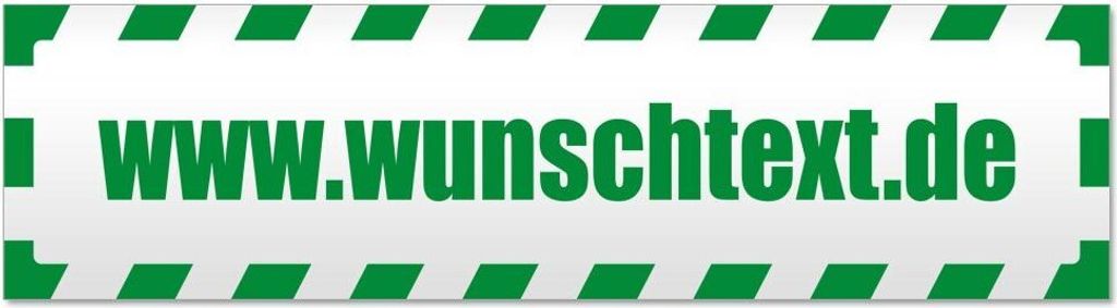 Kiwistar wunschtext gestreift Magnetschild Schild magnetisch - 45cm Grün - Magnetfolie für Auto PKW Kfz