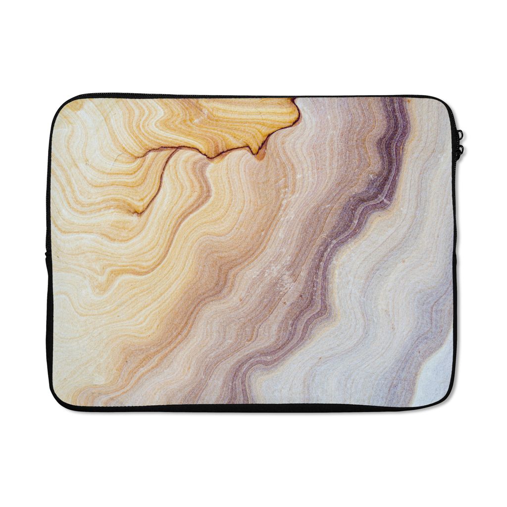 MuchoWow Laptop Hülle 15 Zoll Marmor - Textur - Sandstein - Gold - Marmoroptik Laptoptasche - Laptoptasche - Sleeve - Rundum-Schutz