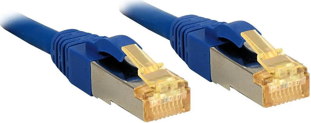 Lindy 47282 Patchkabel 7.50m RJ45 S/FTP LSOH, mit Cat7 Rohkabel, blau