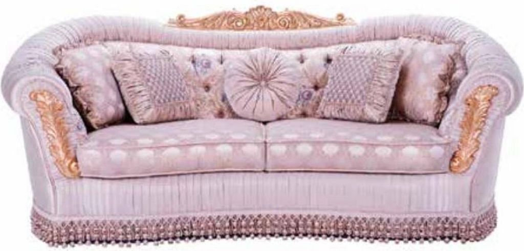 Casa Padrino Luxus Barock Sofa Rosa - Prunkvolles Wohnzimmer Sofa - Barockstil Wohnzimmer Möbel - Luxus Möbel im Barockstil - Barock Einrichtung ...