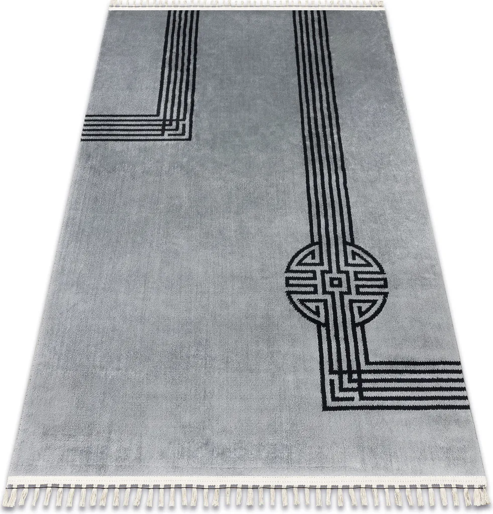 Tapis gris moderne AMOUR 53116D : facile d'entretien et très élégant