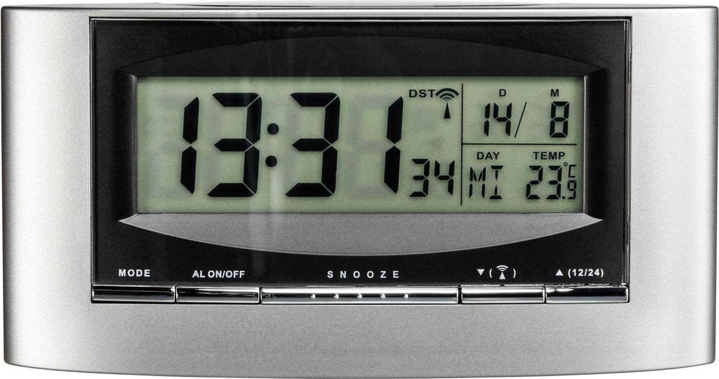 TFA-Dostmann 98.1071, Digitálny budík, Čierna, Strieborná, Obrázok produktu 