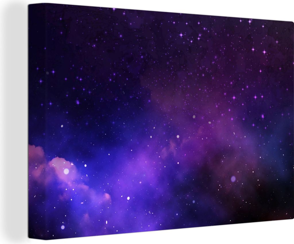 OneMillionCanvasses - Leinwandbilder - 140x90 cm, Sternenhimmel - Sonne - Universum, Wandbilder Kunstdruck Wanddekoration - Foto auf Leinwand - G...