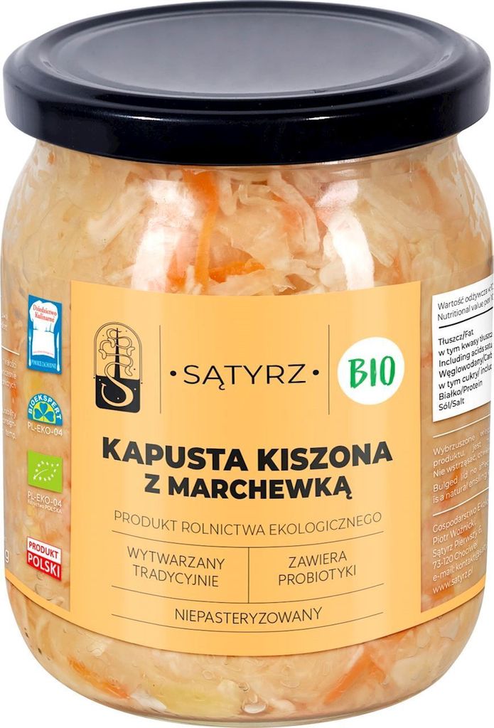 Sauerkraut mit -Karotten 450 g - SĄTYRZ Produktbild 