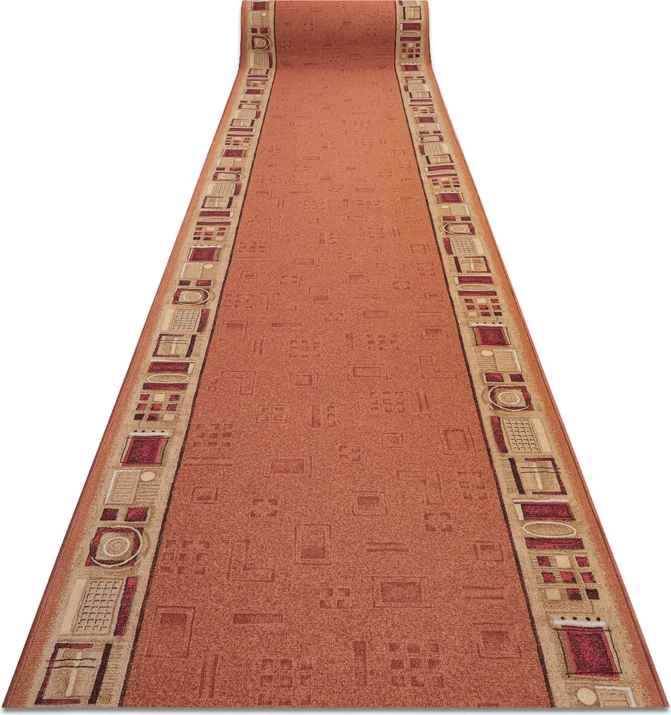 Tapis antidérapant JENA 67x280 cm rouge brique avec dos caoutchouc