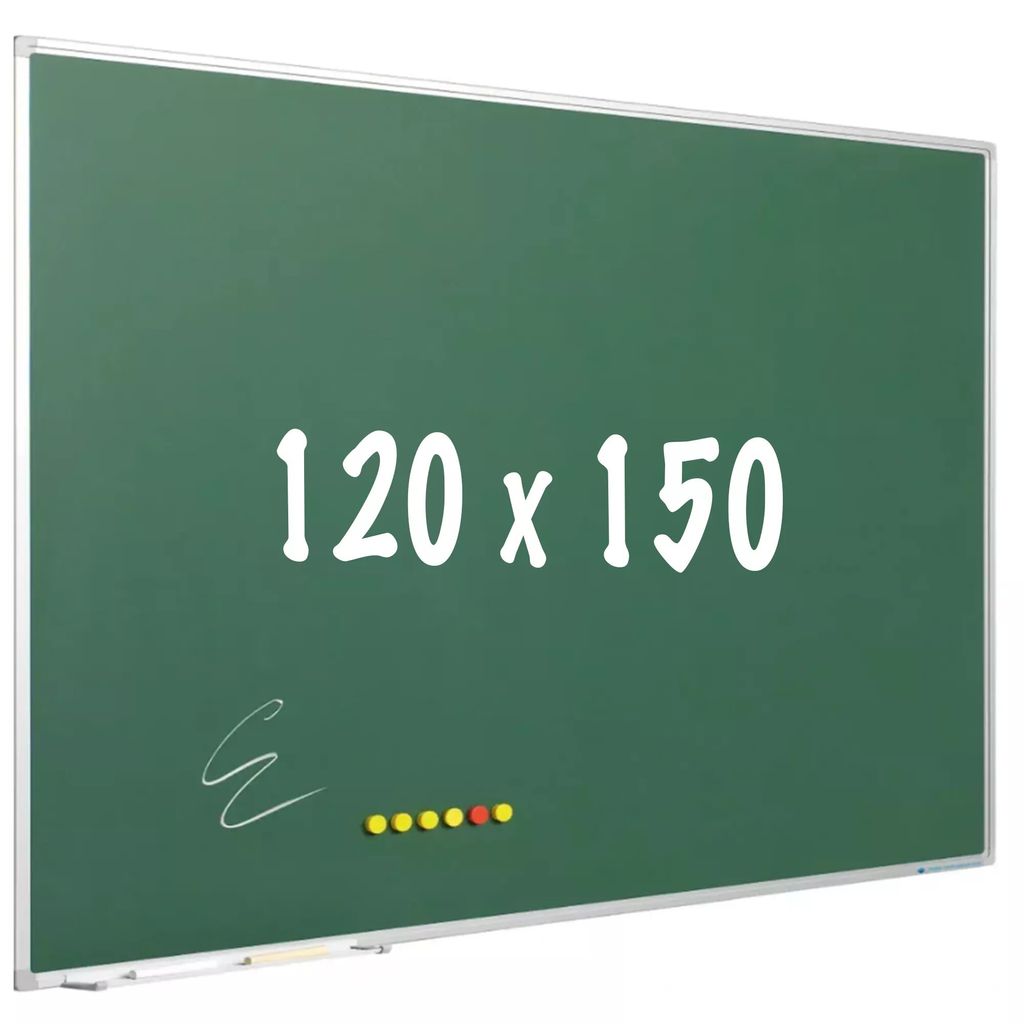 Kreidetafel PRO Lidia - Magnetisch - Schultafel - Einfache Montage - Emaillierter Stahl - Grün - 120x150cm