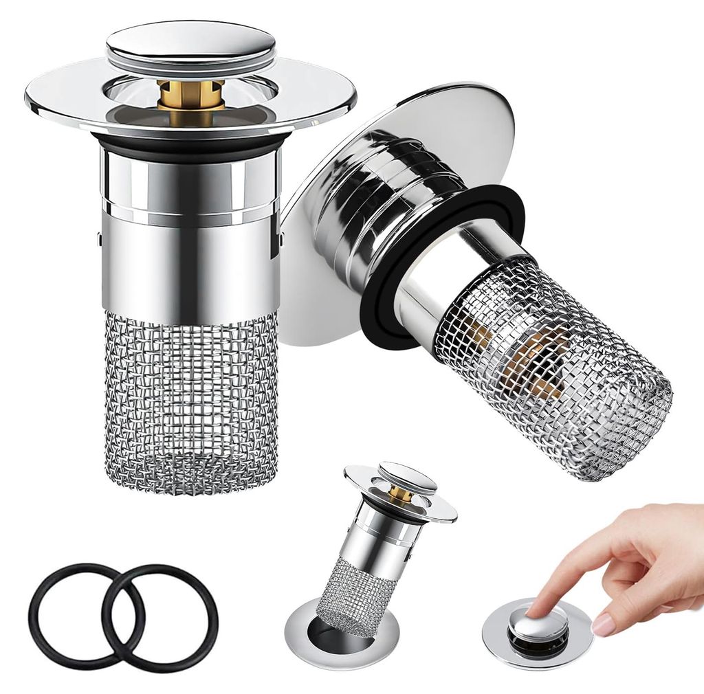 Set mit 2 Spülbeckenstöpseln, 34-40 mm Abfluss, Produktbild 