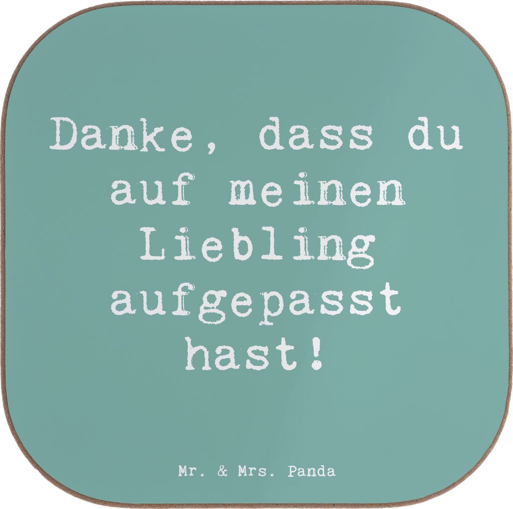 Mr. & Mrs. Panda Tischuntersetzer Spruch Dank an Hundesitter - Meeresbrise - Geschenk, Untersetzer für Gläser, Dankeschön, Ausdrücken, Handgefe...