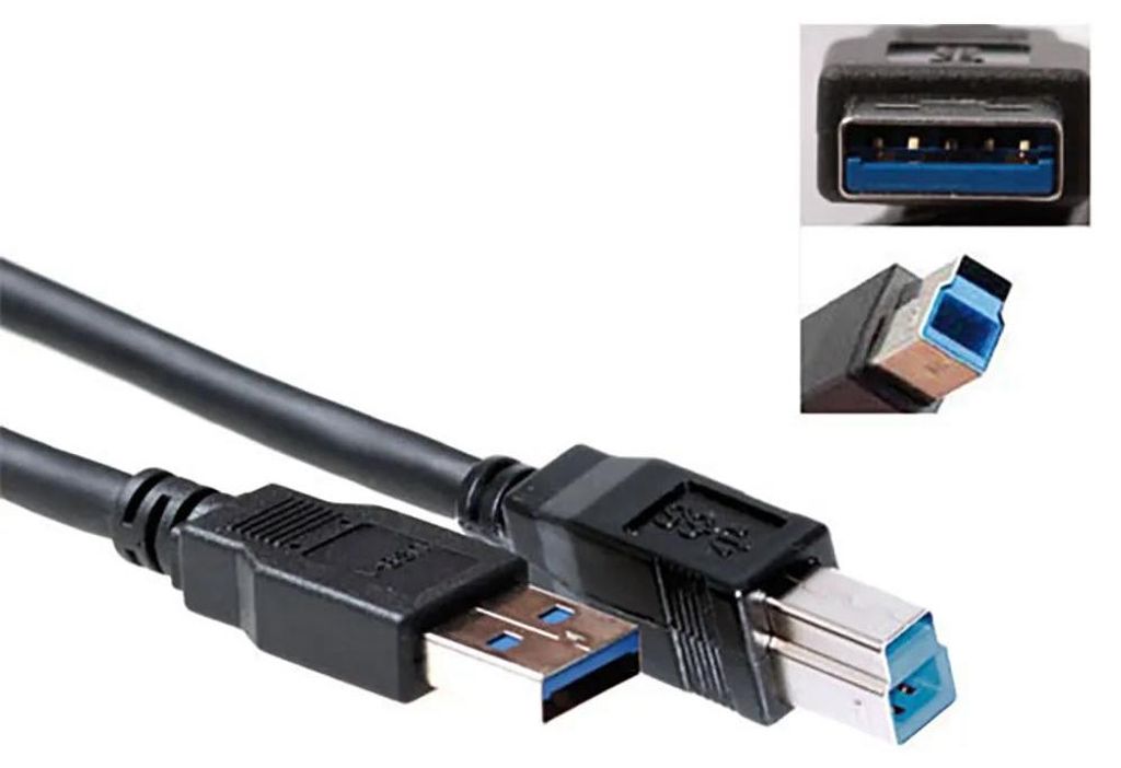 ACT SB0003 USB Kabel 3 m USB 3.2 Gen 1 (3.1 Gen 1) USB A USB B Schwarz (SB0003)