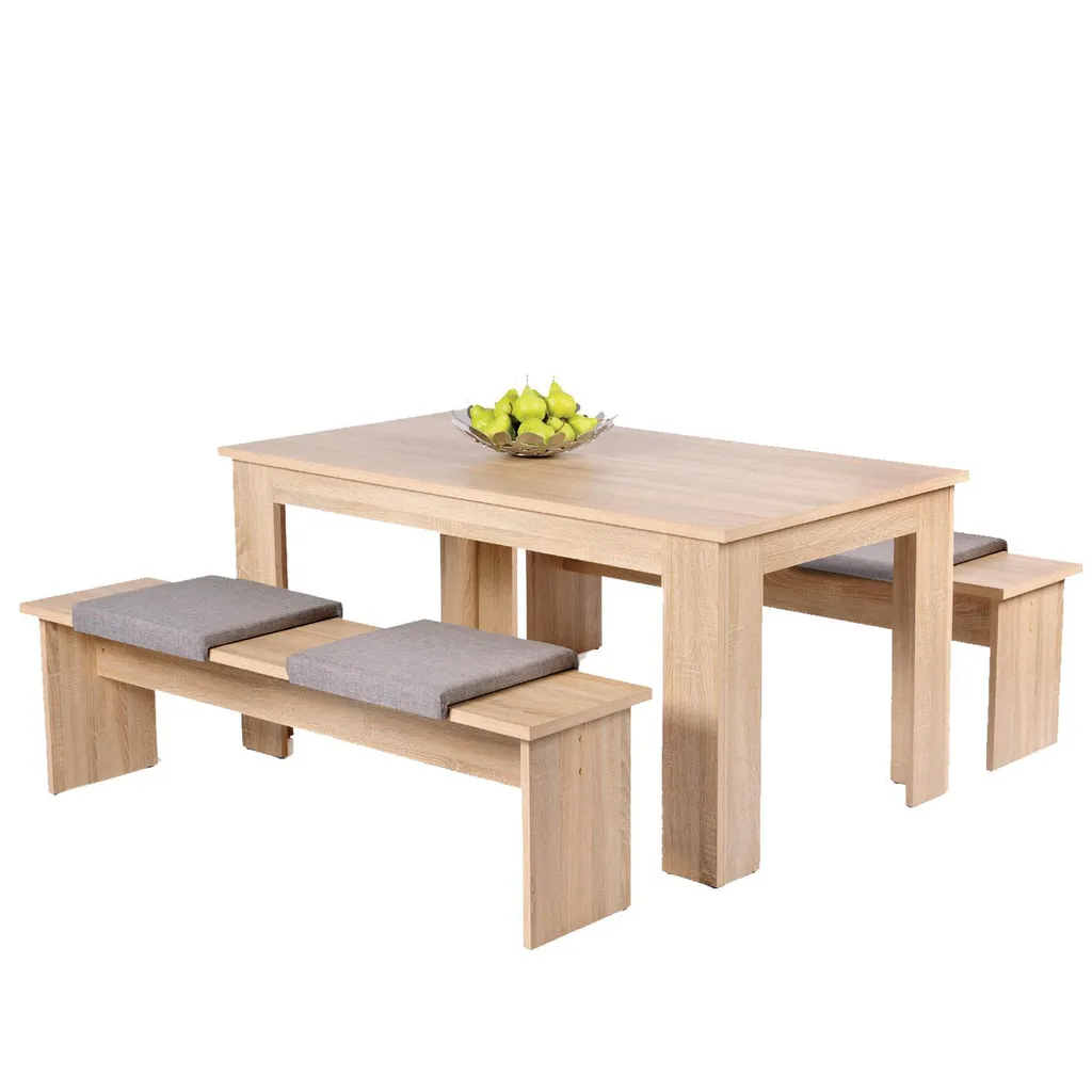 Ensemble salle à manger MUNCHEN 140 chêne : gagnez de la place avec style
