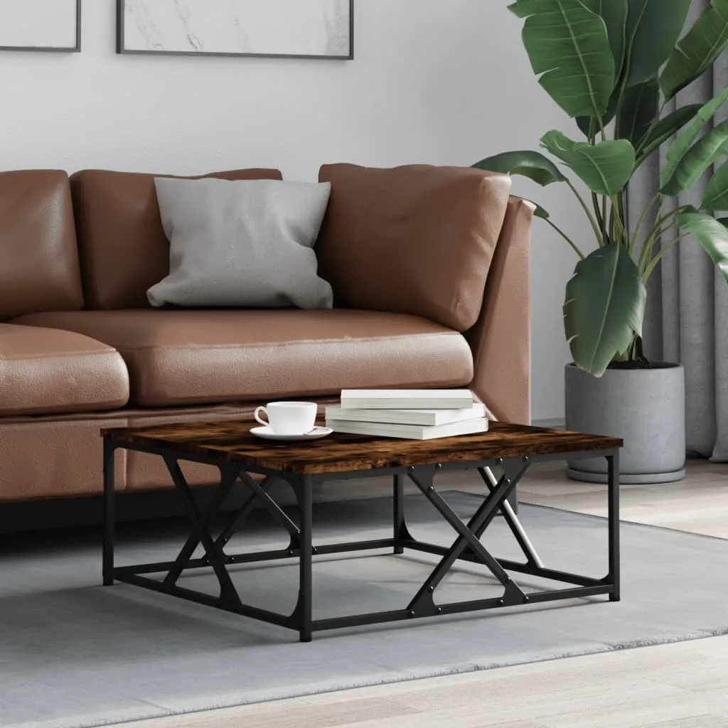 Tavolino Maison Exclusive Rovere Affumicato 70x70x30 cm - Offerta
