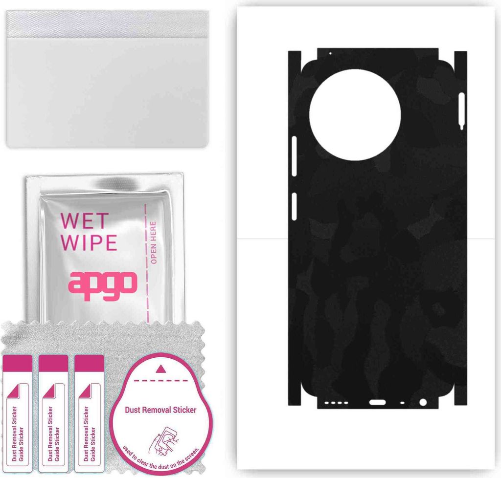 apgo Rückseite + Seiten Schutzfolie, Skin, kompatibel mit Realme C67 5G, Hinten Displayschutzfolie aus Vinylfolie, kratzfest, einfache Montage - S...