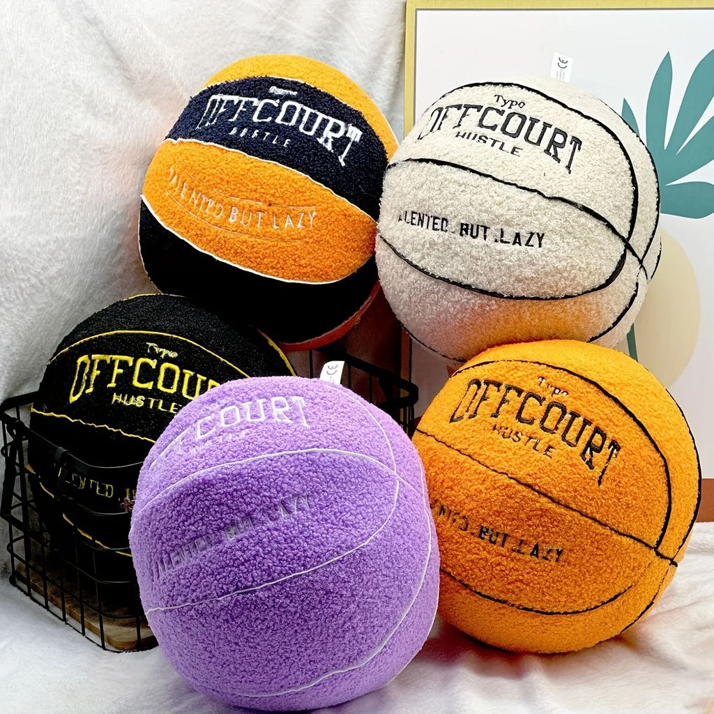 Basketbalový polštář Kawaii / kulatý míč z měkkého plyše Obrázek produktu 3