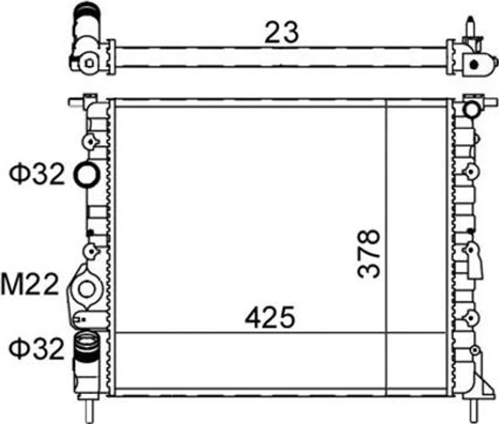 Radiateur moteur en aluminium HART compatible Logan et Kubistar