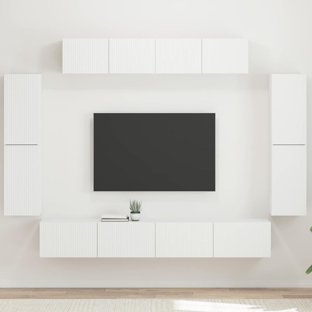 Maison Exclusive - TV-Schränk 8 pcs Weiß