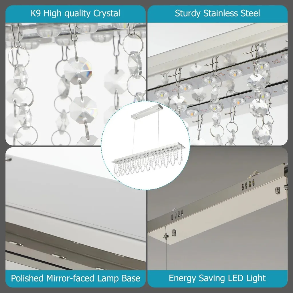 Lustre LED 3 températures de couleur - Suspension à télécommande 38W