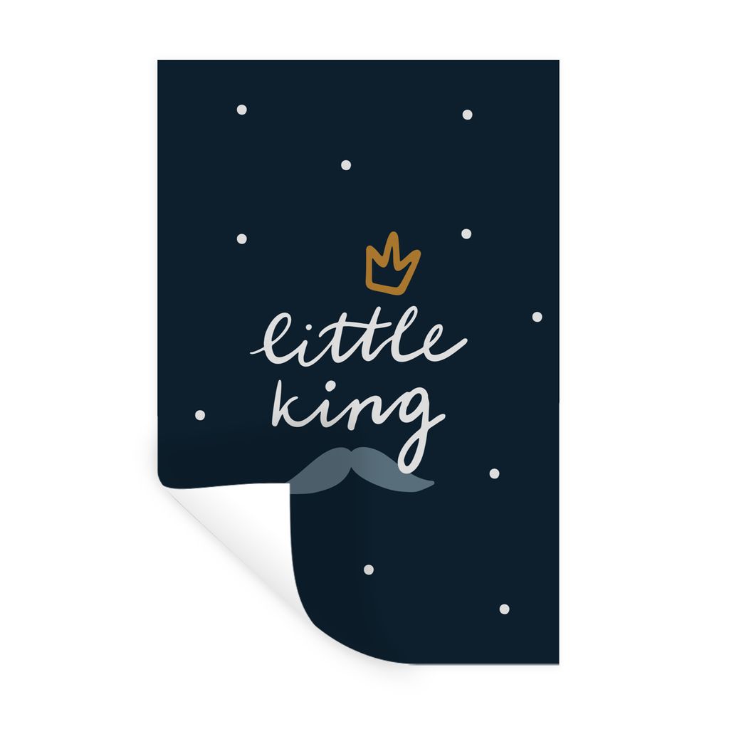 MuchoWow Wandtattoo Wandsticker Wandaufkleber Zitate - Sprichwörter - Kleiner König - Kinder - Baby - Kleiner Junge 20x30 cm Selbstklebend und ...