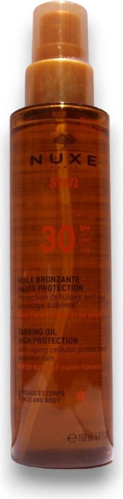 Nuxe Sun, Olio abbronzante per viso e corpo SPF30, 150ml Immagine del prodotto 