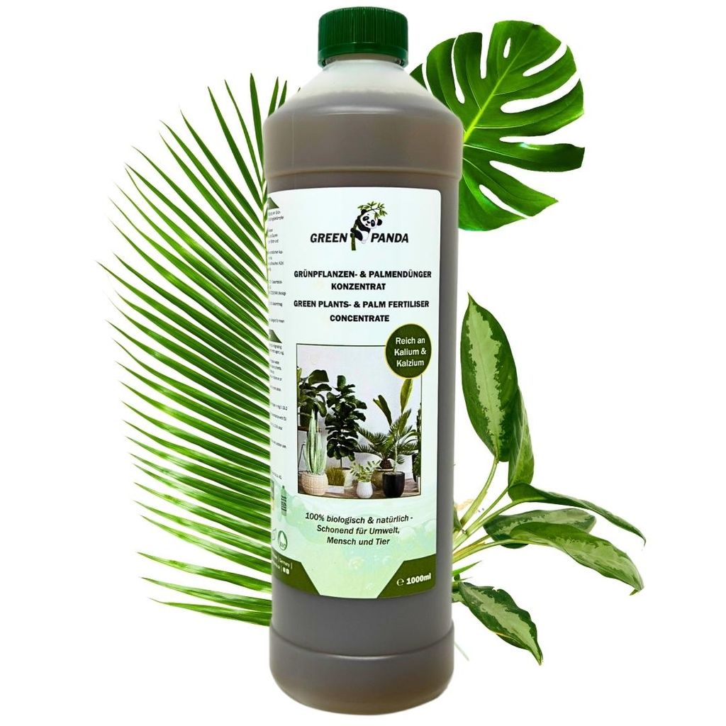 GreenPanda Grünpflanzen Dünger & Palmen Dünger 1 Liter - Für Zimmer- & Balkonpflanzen - Grünpflanzen Dünger - Palmendünger