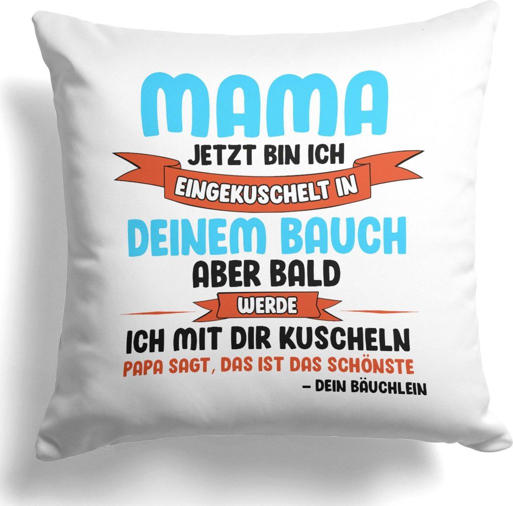 22Feels Schwangerschaft Geschenk Frauen Kissen Werdende Mama Mom To Be Schwanger Babyparty Babyshower Dekoration Wohnaccessoire Wohnzimmer Schlafzi...