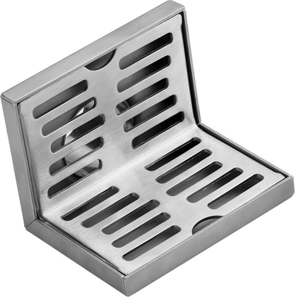 Side Drain 304 Edelstahl Korrosionsbeständigkeit verdickt L Form Bodenablauf für Badezimmer Hotel für 50mm Rohr (mit Dichtungsring)