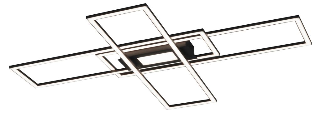 LED stropní svítidlo - 90 x 69,4 cm - černá - bílá - plast Obrázek produktu 