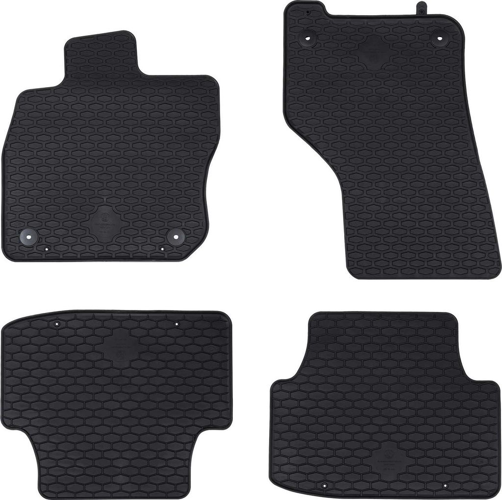 Autofußmatte 4 pcs Schwarz Gummi