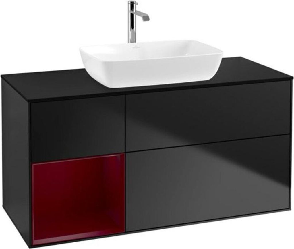 V&B Waschtischunterschrank Wandbeleuchtung Finion 120cm, Pl b m, Reg Peo m Lac, bla m Lac