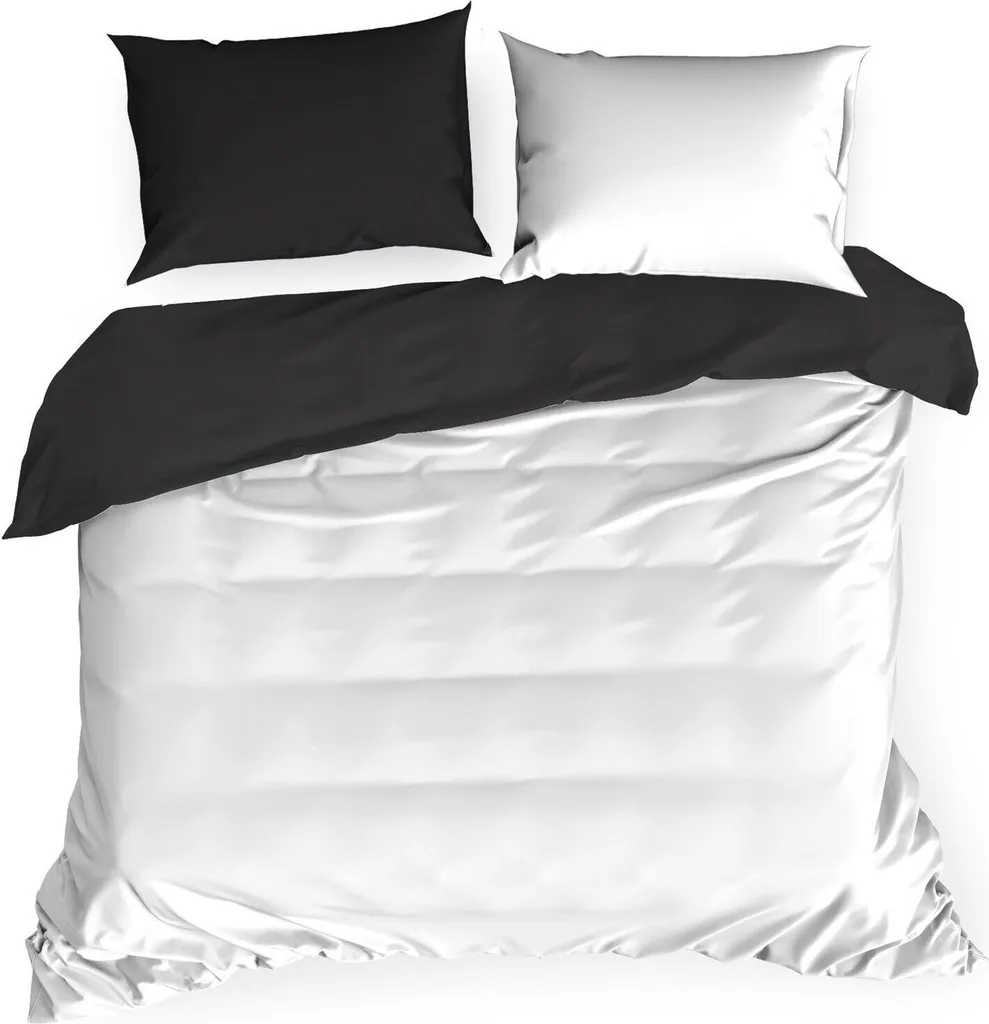 Literie NOVA3 design noir et blanc 220x200 - Confort et style graphique