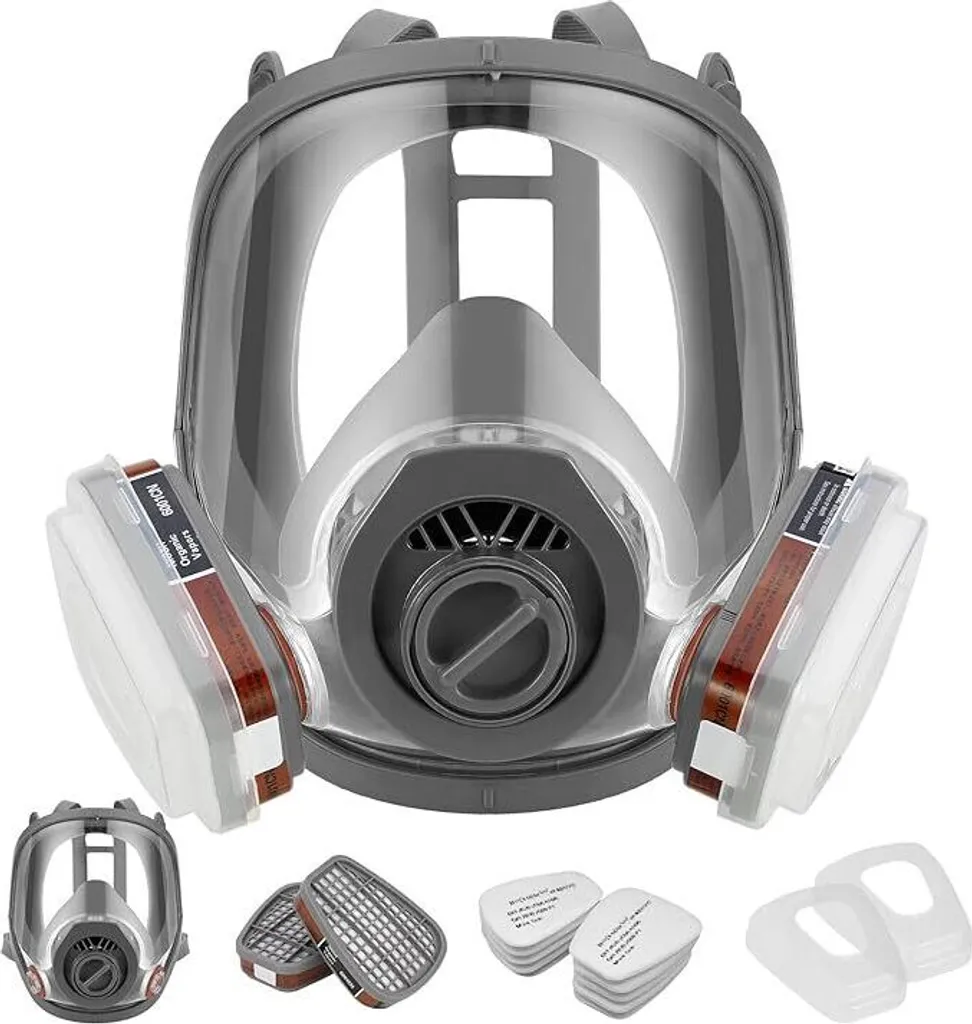 Masque à gaz étanche contre les vapeurs toxiques et poussières fines