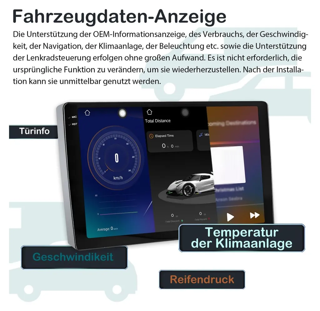 Station Multimédia Android 12 pour Smart 453 GPS 4G et Bluetooth 5.0 - 9