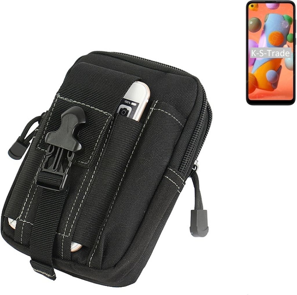K-S-Trade Gürtel Tasche kompatibel mit Samsung Galaxy A11 Gürteltasche Holster Schutz Hülle Handy Hülle Smartphone outdoor Handy-Hülle schwarz