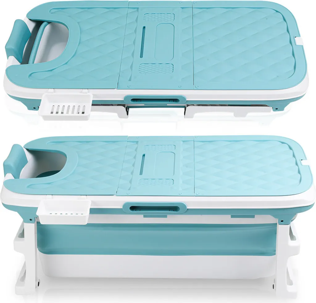 Hengda Vasca da bagno per adulti Pratica e portatile con cuscino per il collo per il bagno Adatto Spa mobile per adulti 132cm