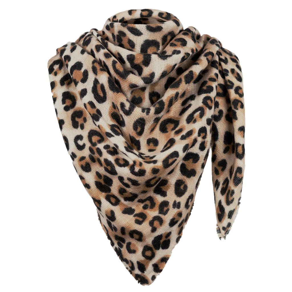 PRECORN Damen Winterschal XXL Oversized Leopardenmuster Produktbild 