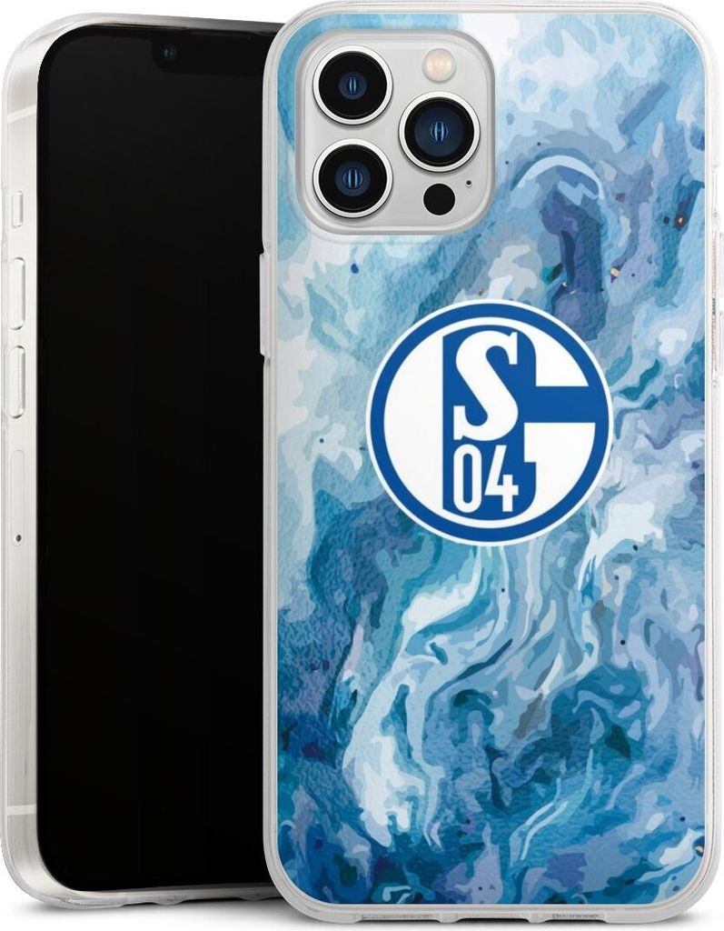 DeinDesign Handyhülle für Apple iPhone 13 Pro Max Silikon Hülle Case Smartphone Schutzhülle FC Schalke 04 Fanartikel Logo