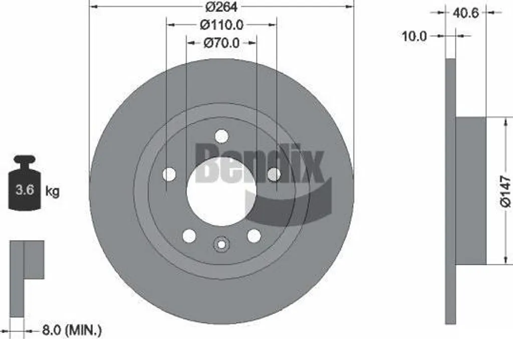Disque de frein BENDIX : Stop aux vibrations Opel Adam Corsa D E 569418