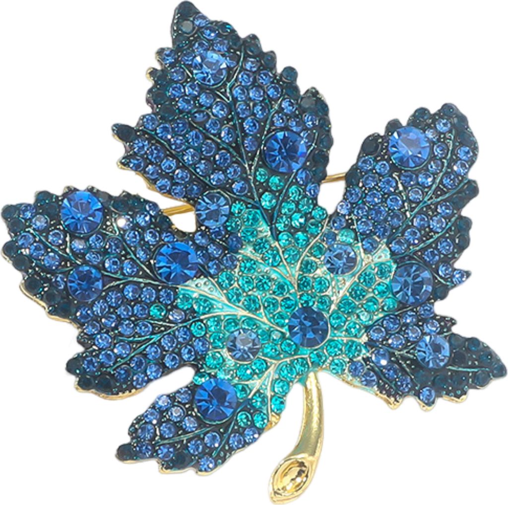 Damen-Brosche, Strass, Ahornform, Kragennadel, Antioxidationsmittel, Rostschutz, Party, Abendgarderobe, Kleidungsnadel, Tasche, Schal, Pullover, Br...
